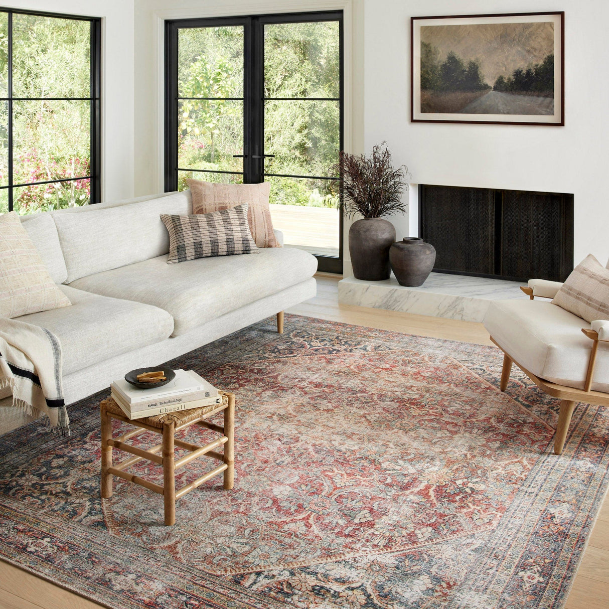 Amber Lewis Georgie Rug - Red/Navy Rugs