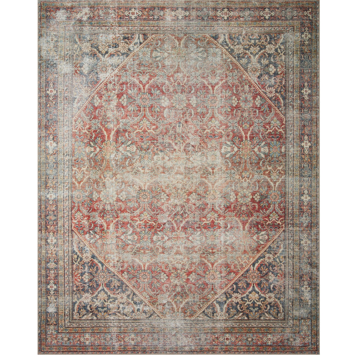 Amber Lewis Georgie Rug - Red/Navy Rugs