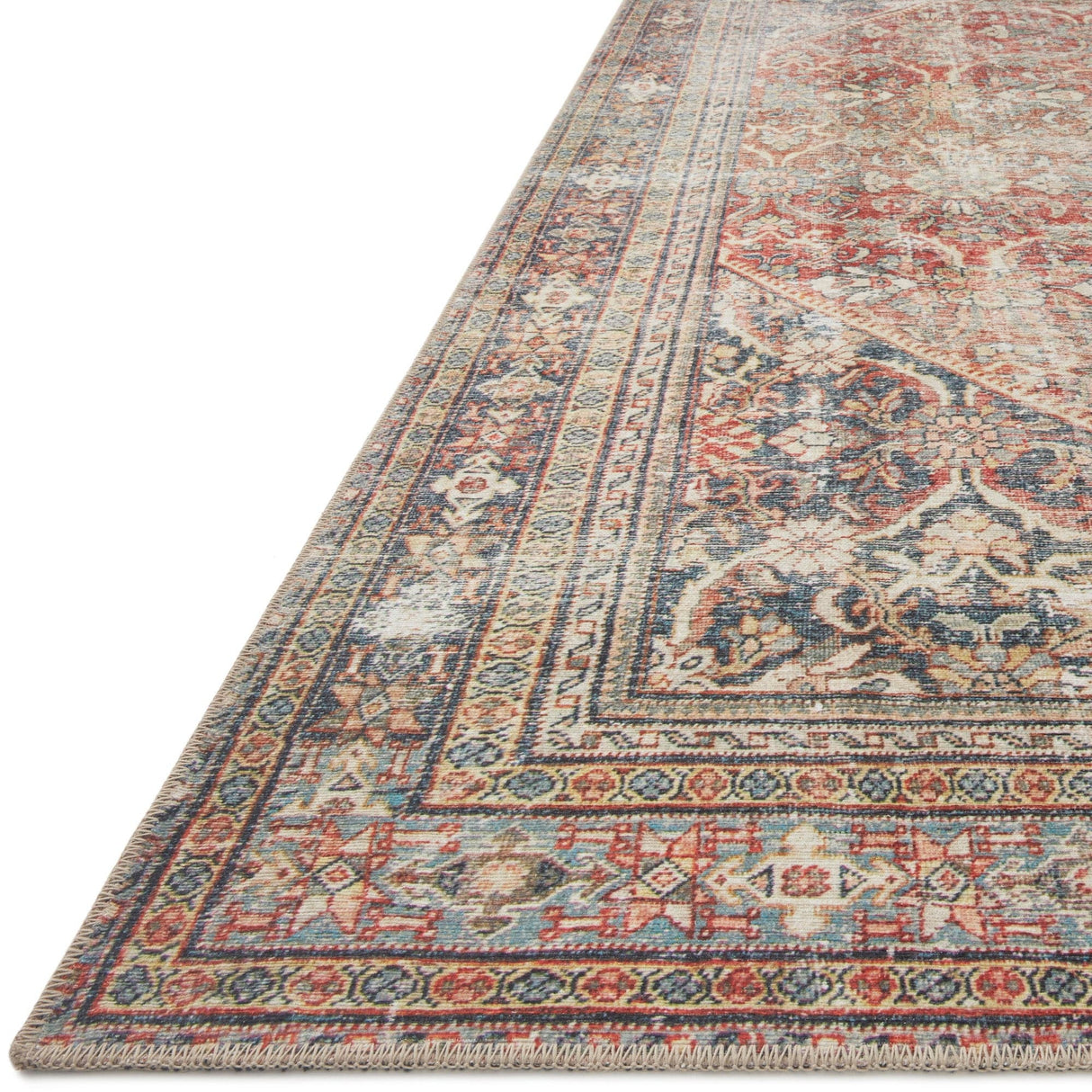 Amber Lewis Georgie Rug - Red/Navy Rugs