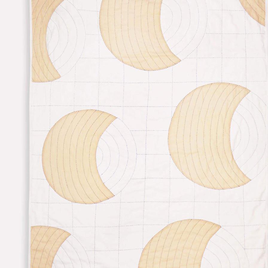 Anchal Crescent Lattice Quilt Throw - Ivory Pillow & Decor anchal-LBCC