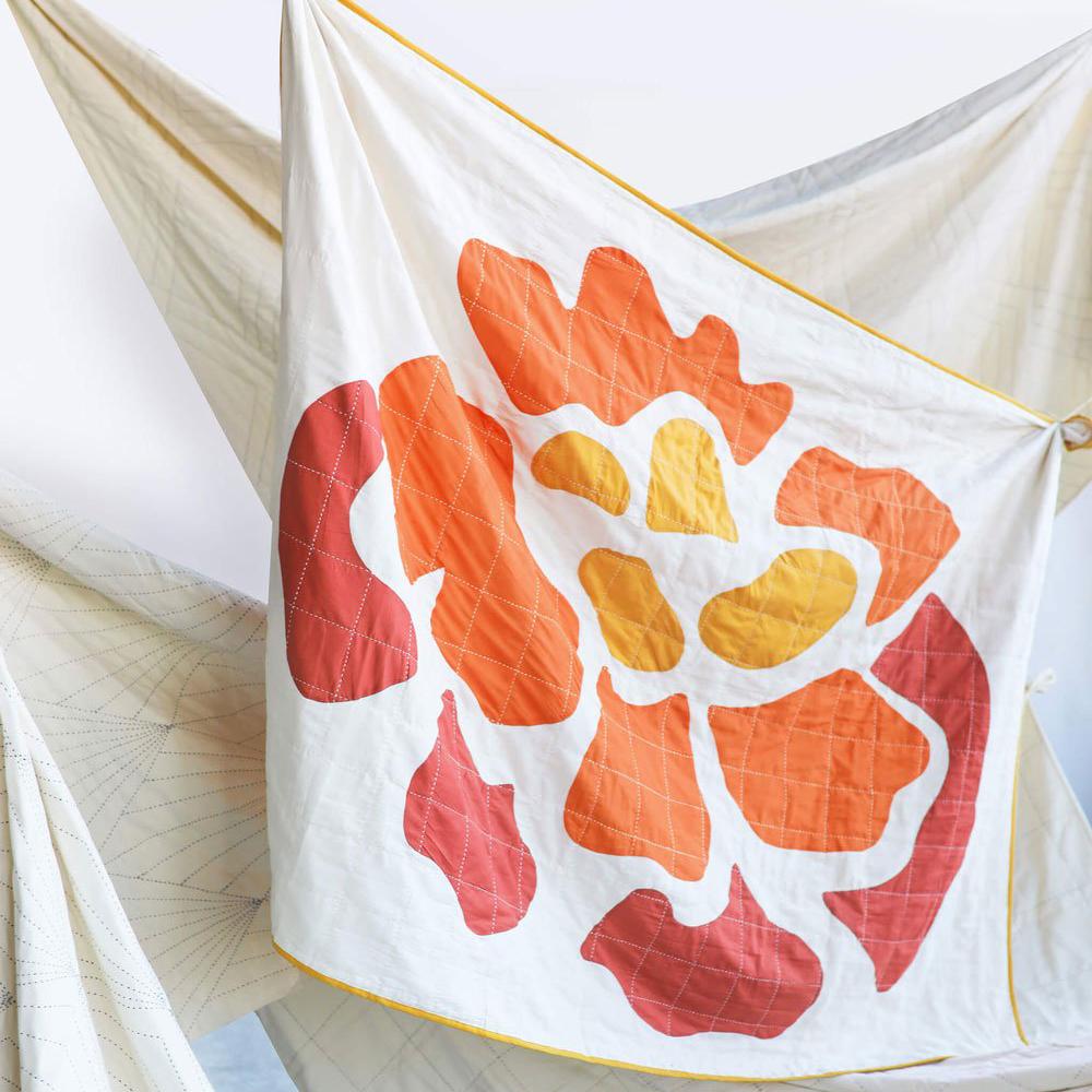 Anchal Marigold Bloom Quilt Throw Pillow & Decor anchal-MLB