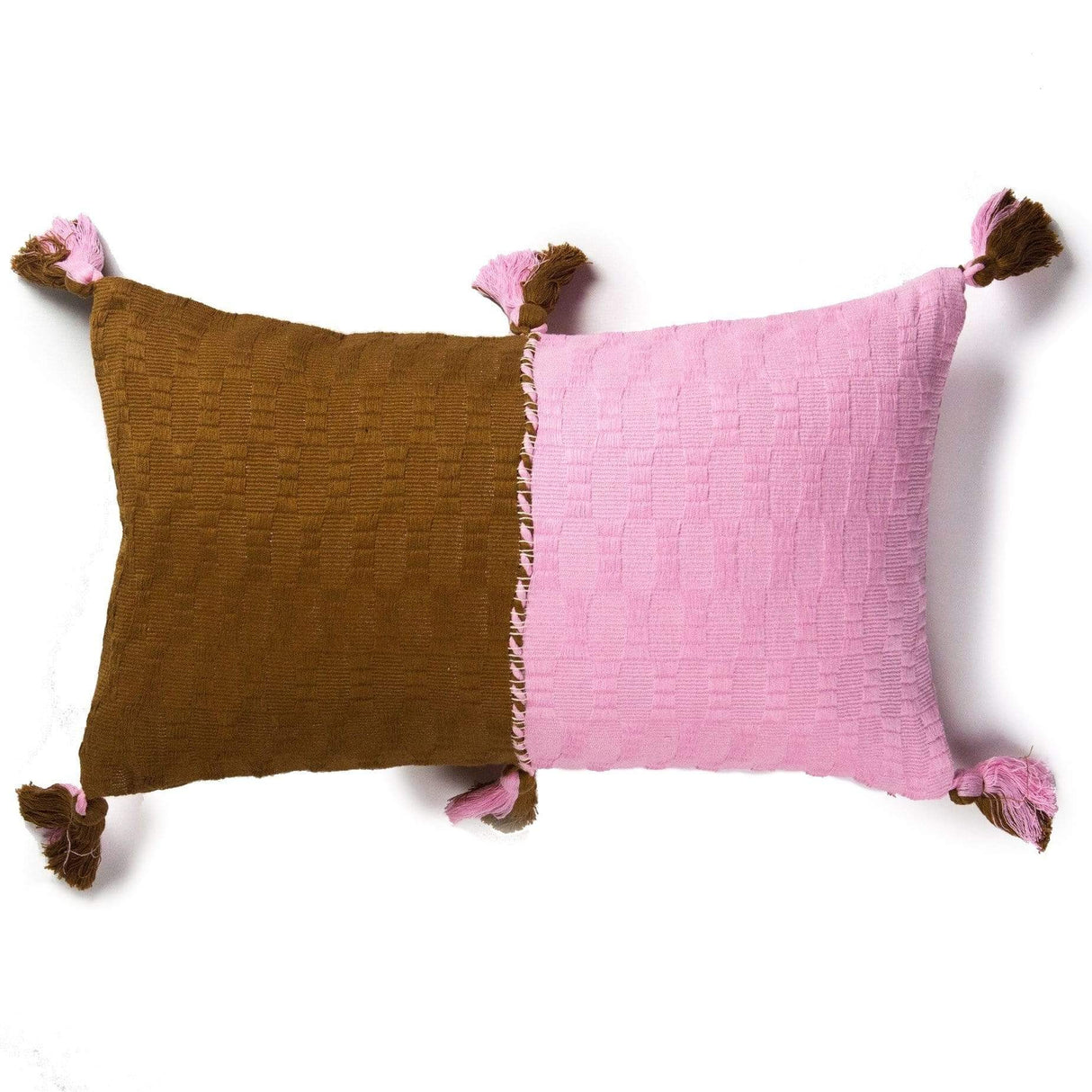 Archive New York Antigua Pillow - Colorblock Pillow & Decor archive-R1220052-baby-pink-umber-colorblock