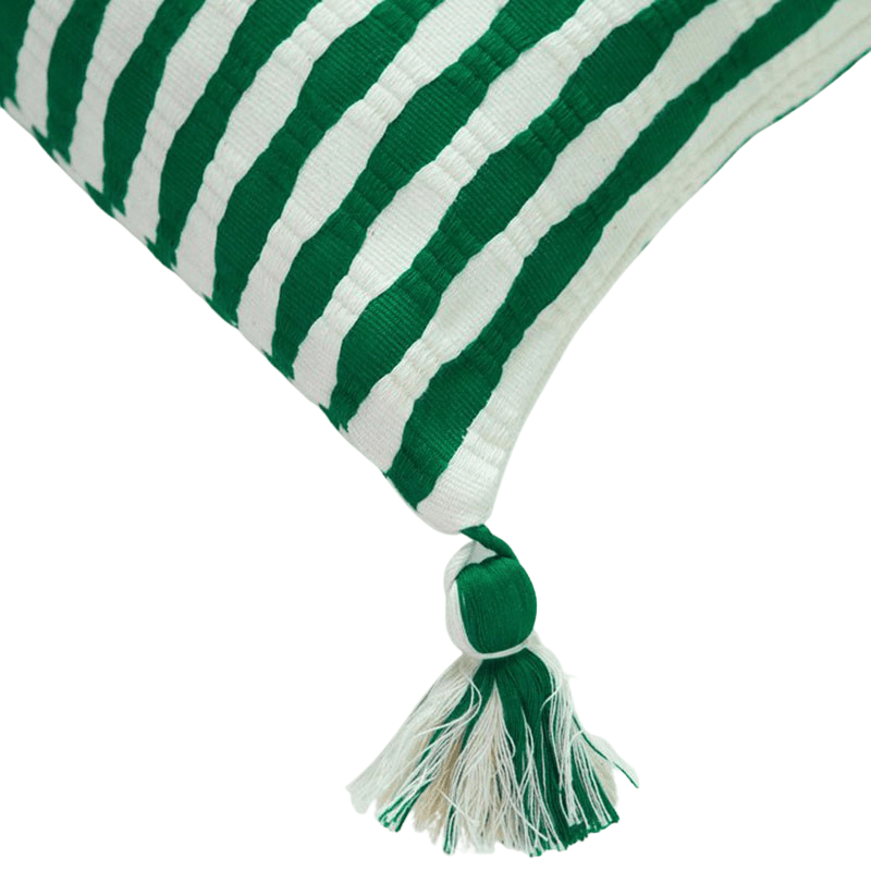 Archive New York Antigua Pillow - Emerald Stripe Pillow & Decor archive-antigua-pillow-emerald-stripe