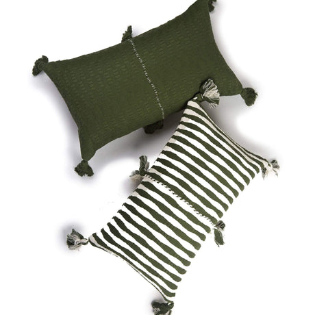 Archive New York Antigua Pillow - Olive Pillow & Decor