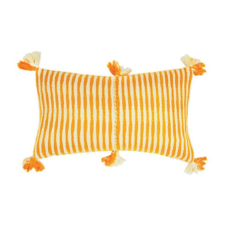 Archive New York Antigua Striped Pillow - Tangerine Decor archive-R1220011-tangerine-stripe