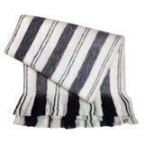 Archive New York Throw Blanket - Black/White/Grey Stripe Pillow & Decor archive-BL002-black-white-grey-stripe