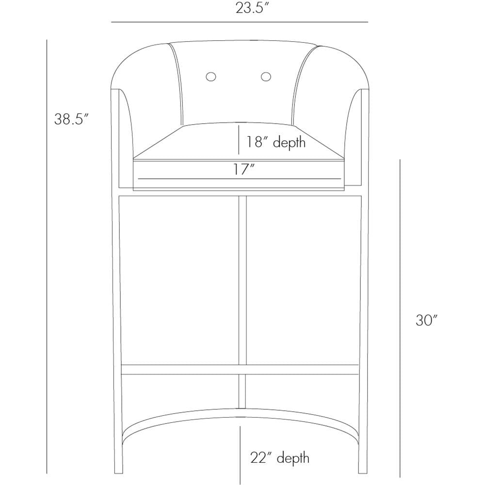 Arteriors Calvin Barstool - Black Furniture Arteriors-2670 00796505039583