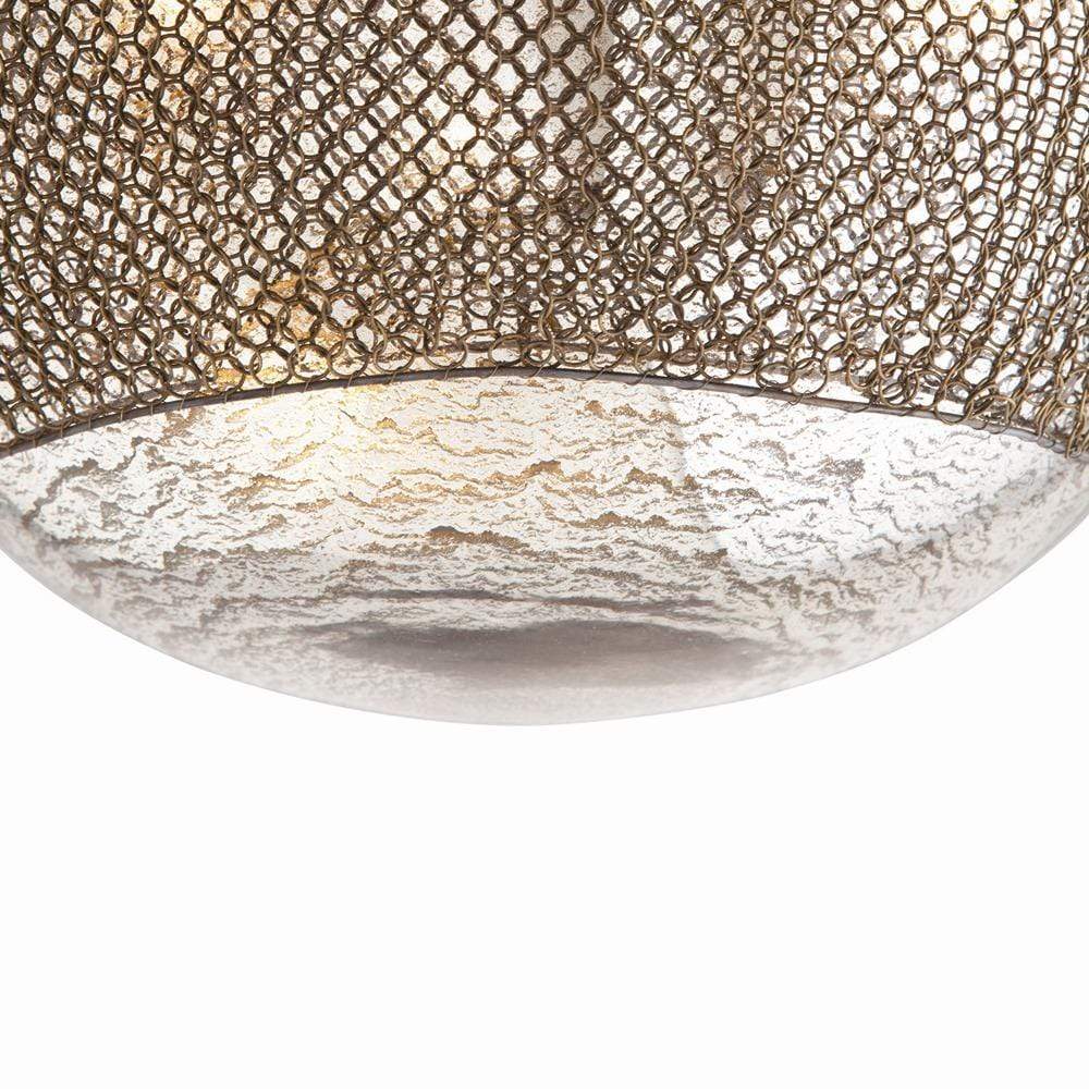 Arteriors Chainmail 3L Brass Glass Pendant Lighting Arteriors-DK42043 00796505089397