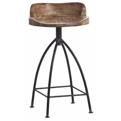 Arteriors Henson Wood Iron Swivel Counter Stool Furniture Arteriors-6535 00796505079145