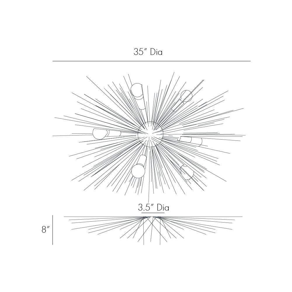 Arteriors Roxanne Flush Mount - Brass Lighting Arteriors-89969 00796505232199