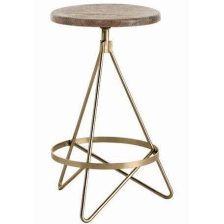 Arteriors Wyndham Wood and Iron Swivel Bar & Counter Stool Furniture