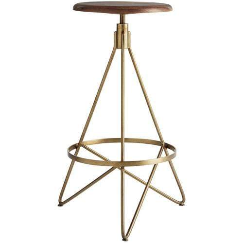 Arteriors Wyndham Wood and Iron Swivel Bar & Counter Stool Furniture Arteriors-6698 00796505086464