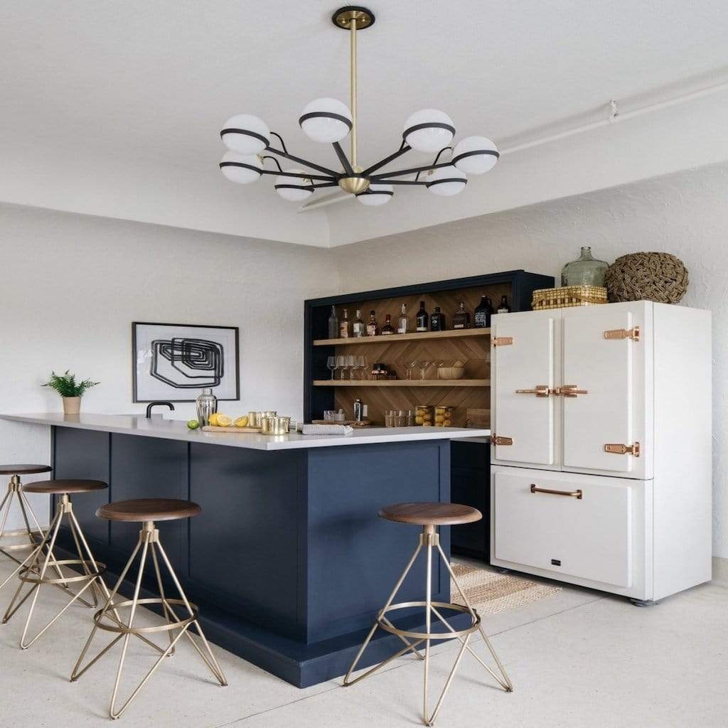 Arteriors Wyndham Wood and Iron Swivel Counter Stool Furniture Arteriors-6698 00796505086464