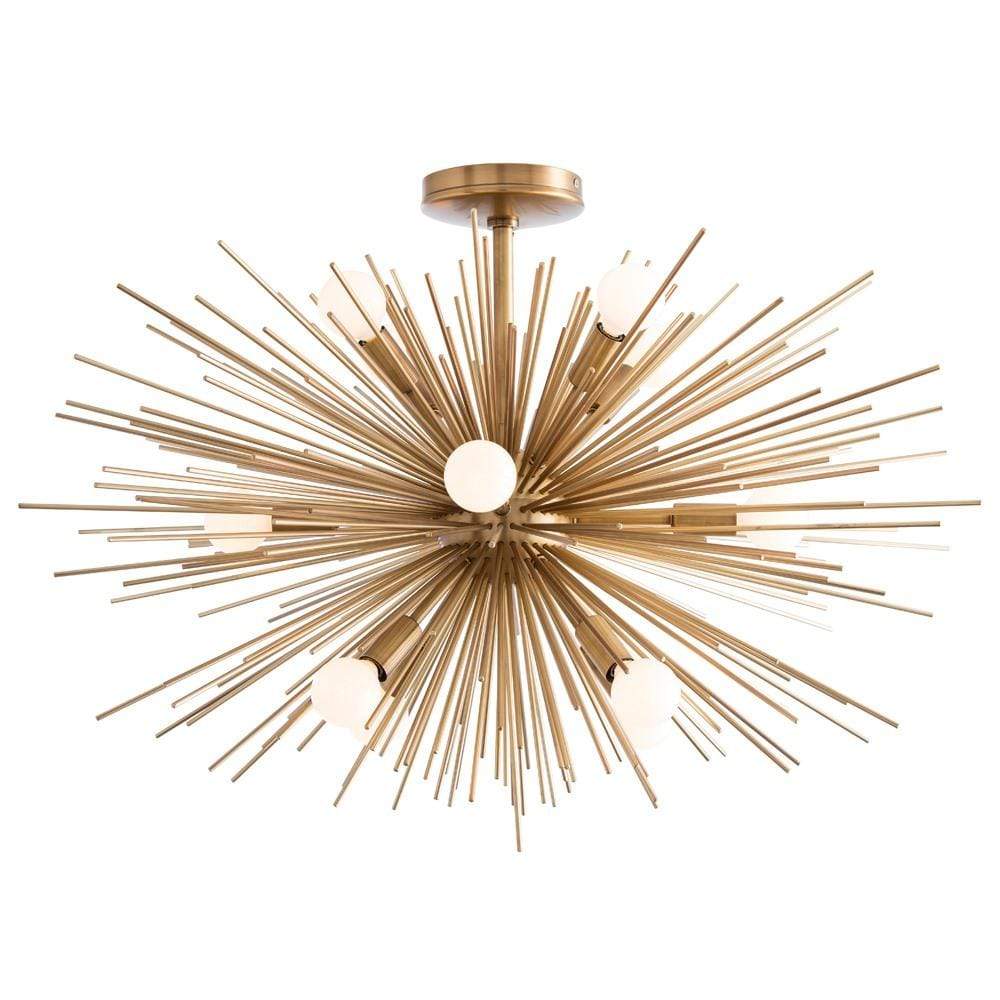 Arteriors Zanadoo Fixed Chandelier - Antique Brass Lighting Arteriors-89967 00796505232229