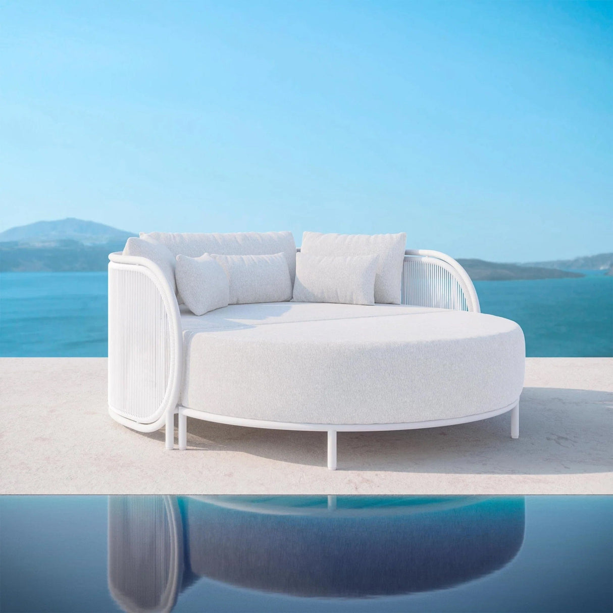 Azzurro Living Kamari Outdoor Day Bed Outdoor Furniture azzurro-KAM-TR17DB-CU