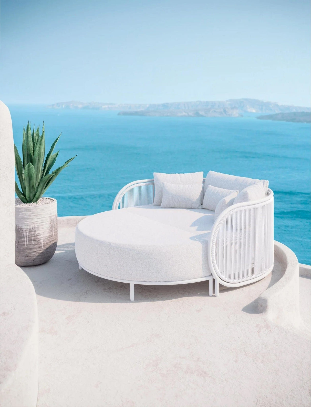 Azzurro Living Kamari Outdoor Day Bed Outdoor Furniture azzurro-KAM-TR17DB-CU