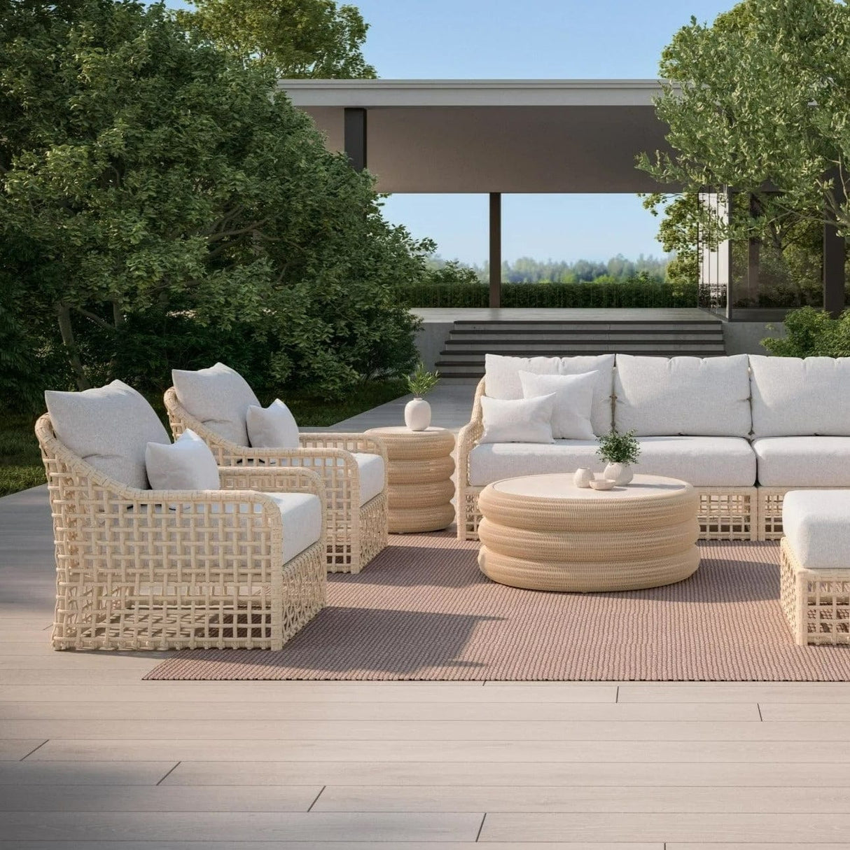 Azzurro Living Kiawah Outdoor Club Chair Outdoor Furniture azzurro-KIA-W05S1HB-CU