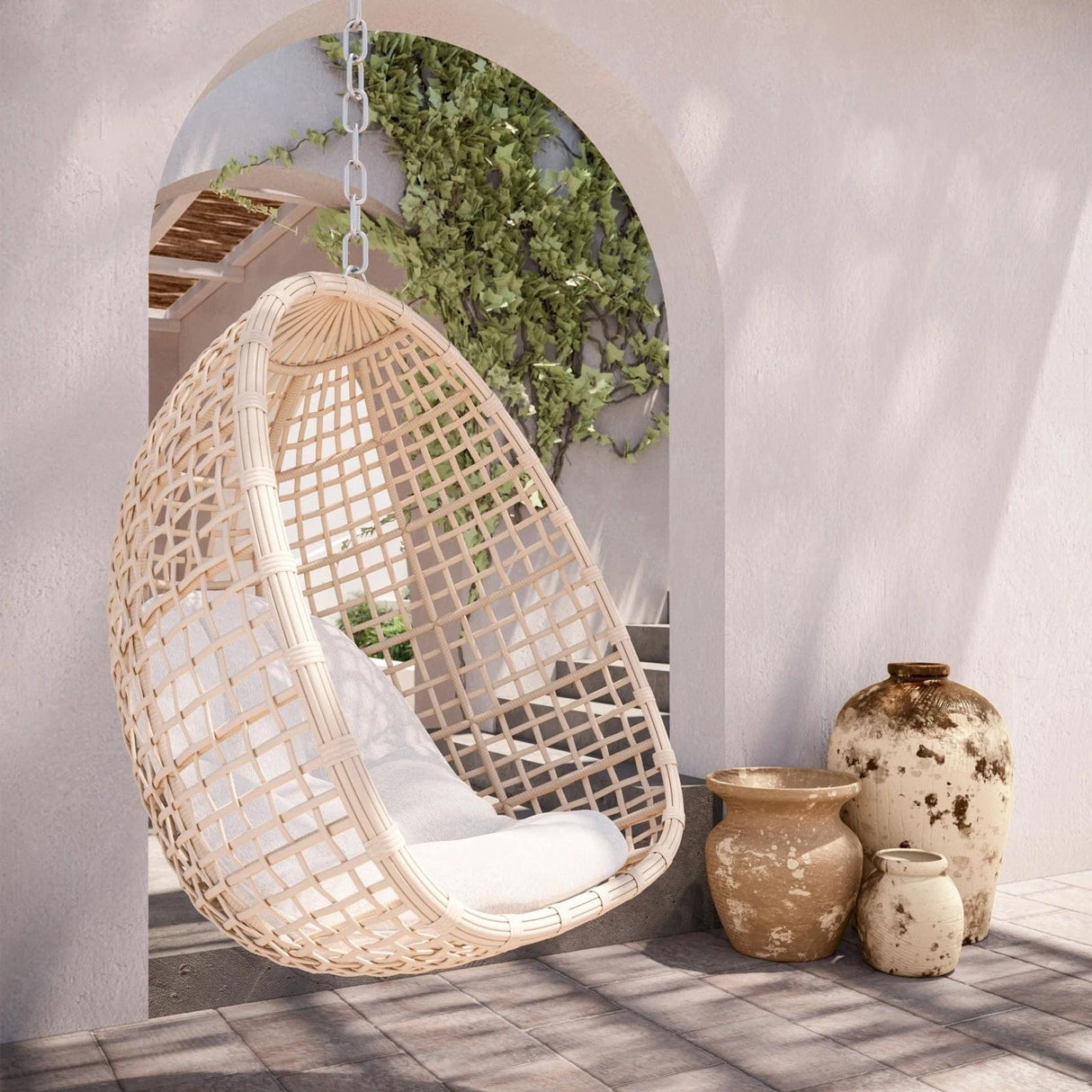 Azzurro Living Kiawah Outdoor Hanging Chair Outdoor Furniture azzurro-KIA-W05HC-CU