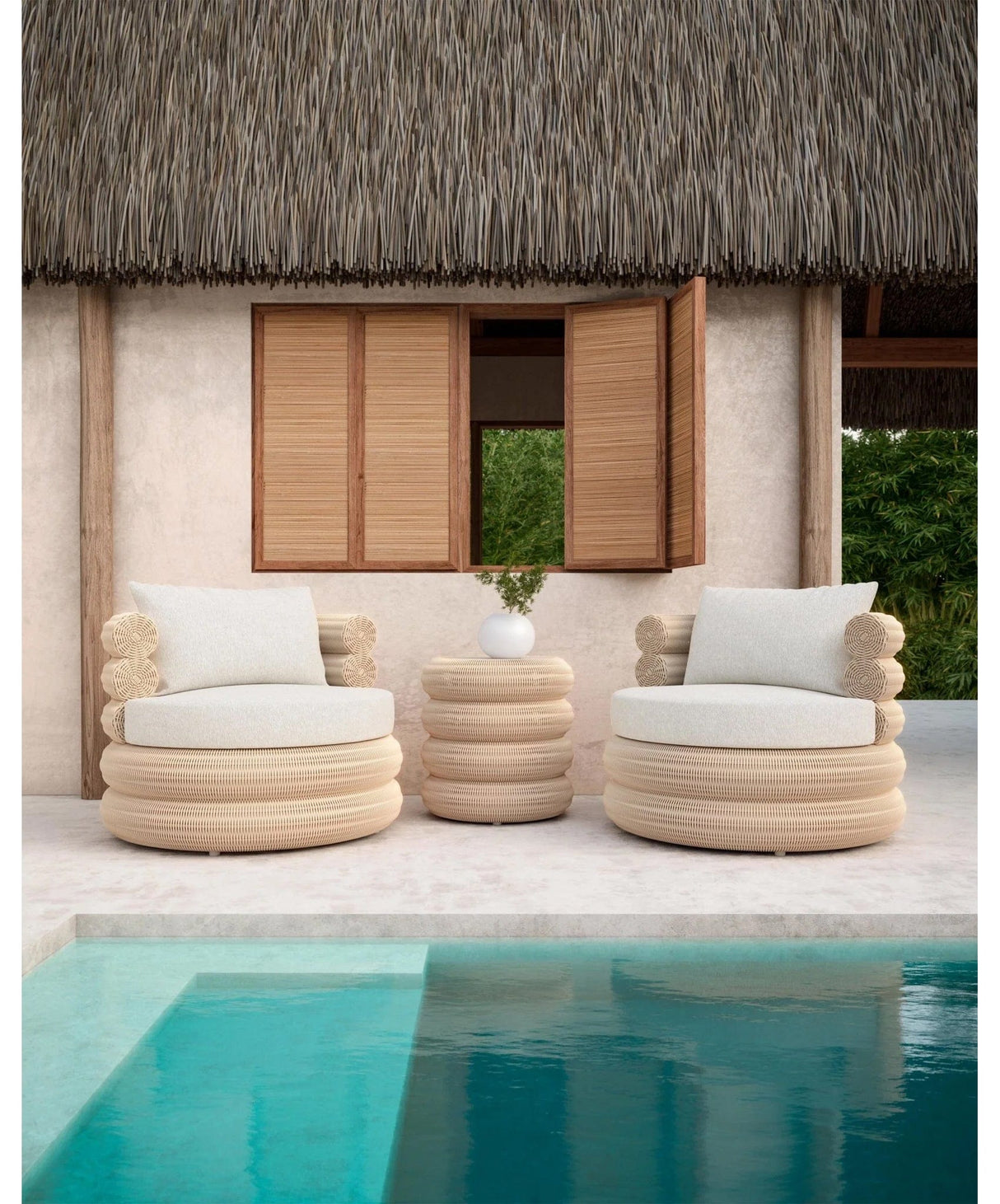 Azzurro Living Texoma Outdoor End Table Outdoor Furniture