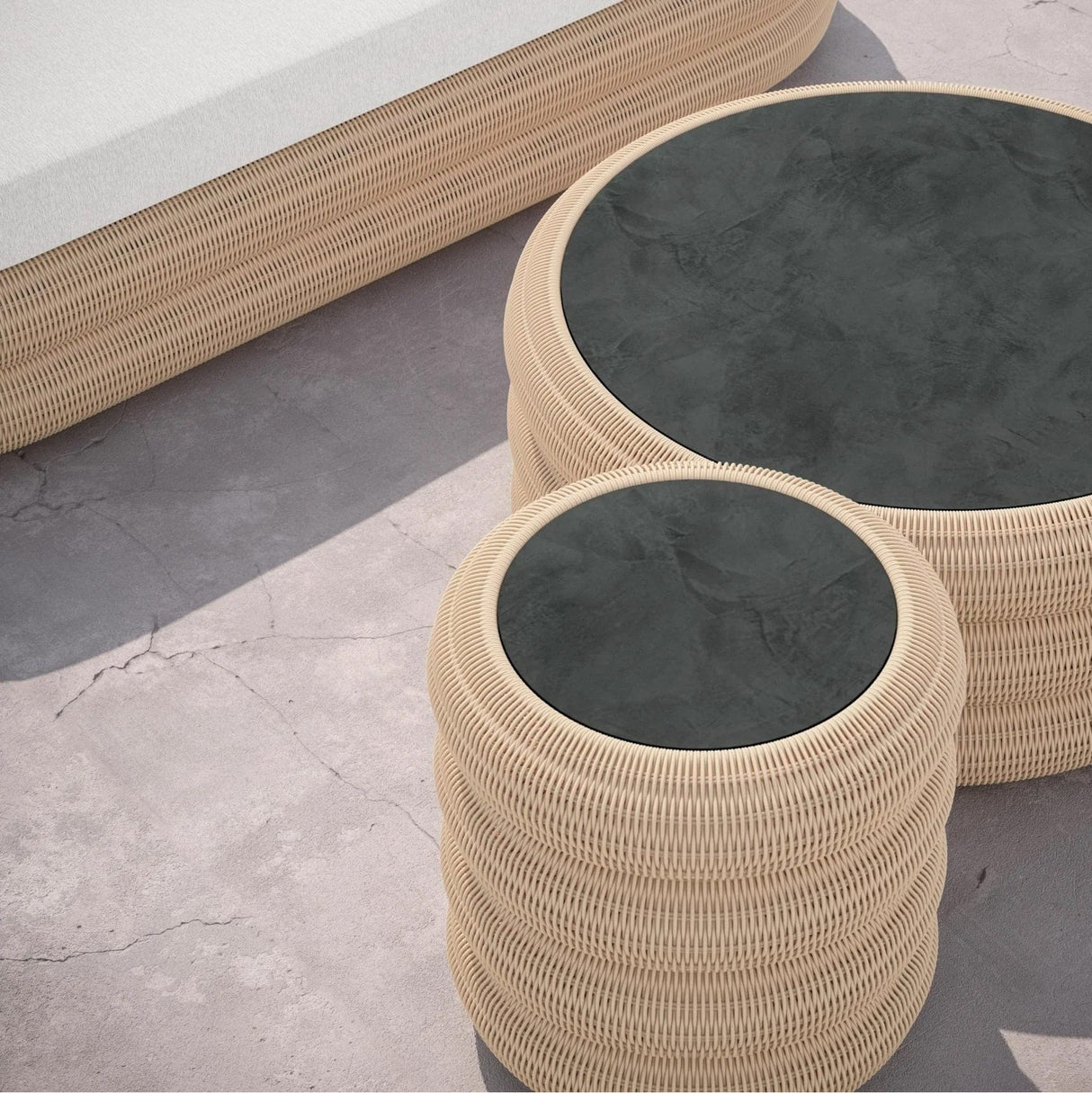 Azzurro Living Texoma Outdoor End Table Outdoor Furniture azzurro-TEX-W05ST-DEK-MCR-ST20