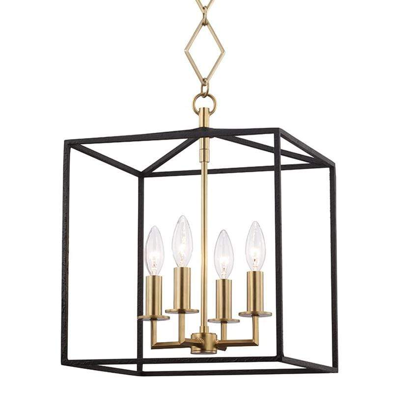 Becki Owens Richie 4 Light Pendant Lighting hudson-valley-BKO150-AGB/BK 00806134879068