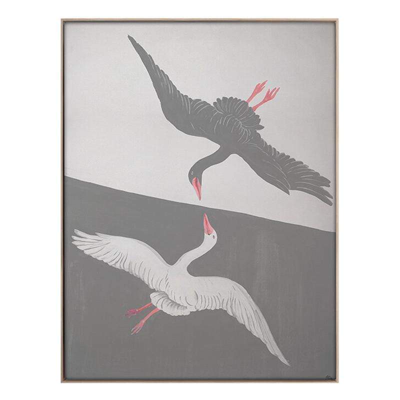 BLU ART Mirrored Swan Wall grand-image-125818_C_33x25_M