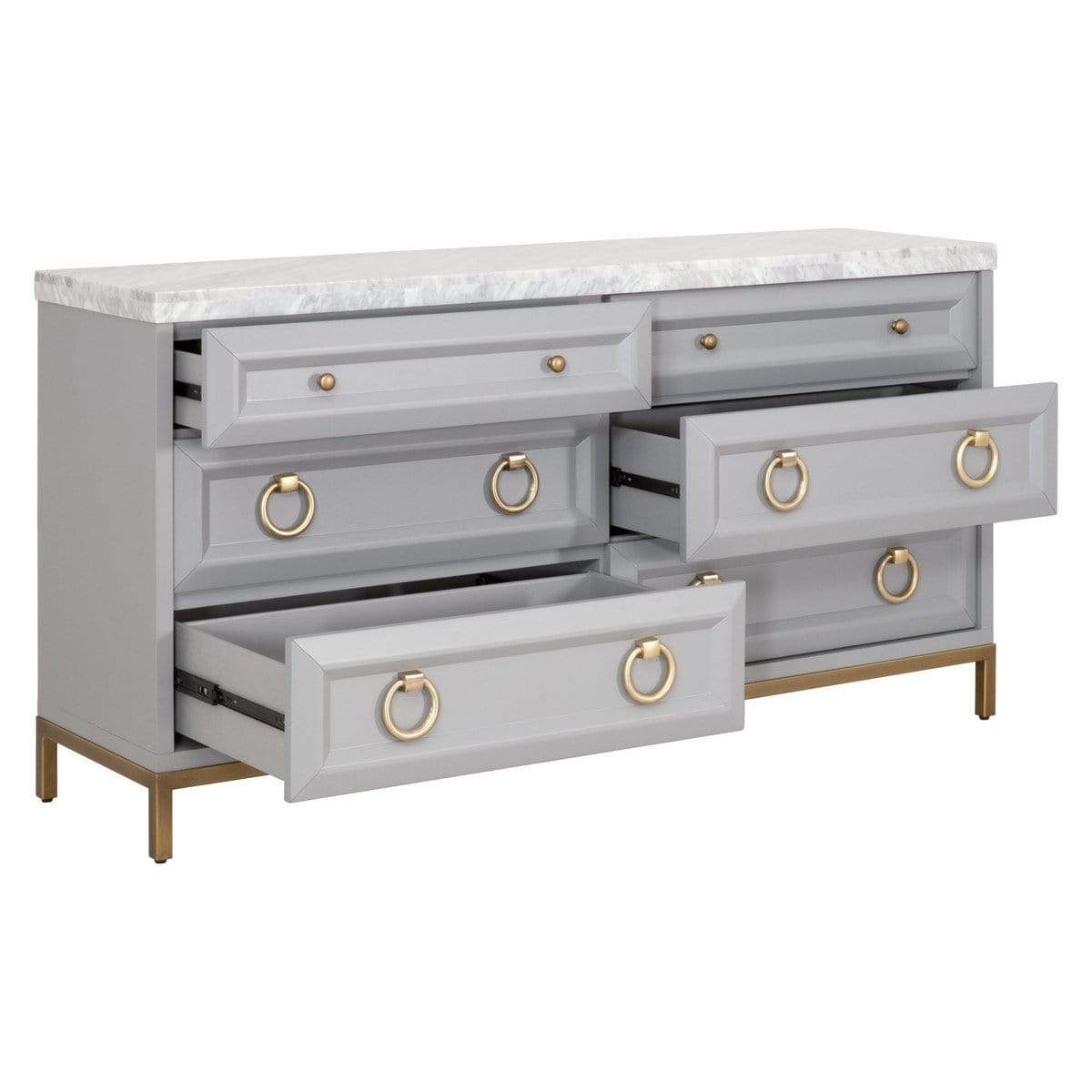 BLU Azure Carrera 6-Drawer Double Dresser Dressers