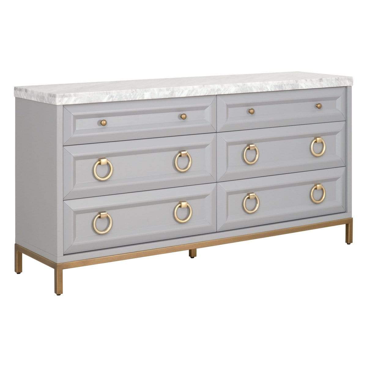 BLU Azure Carrera 6-Drawer Double Dresser Dressers
