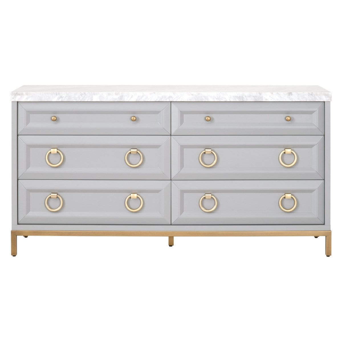 BLU Azure Carrera 6-Drawer Double Dresser Dressers