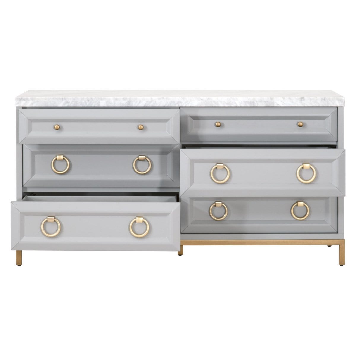 BLU Azure Carrera 6-Drawer Double Dresser Dressers