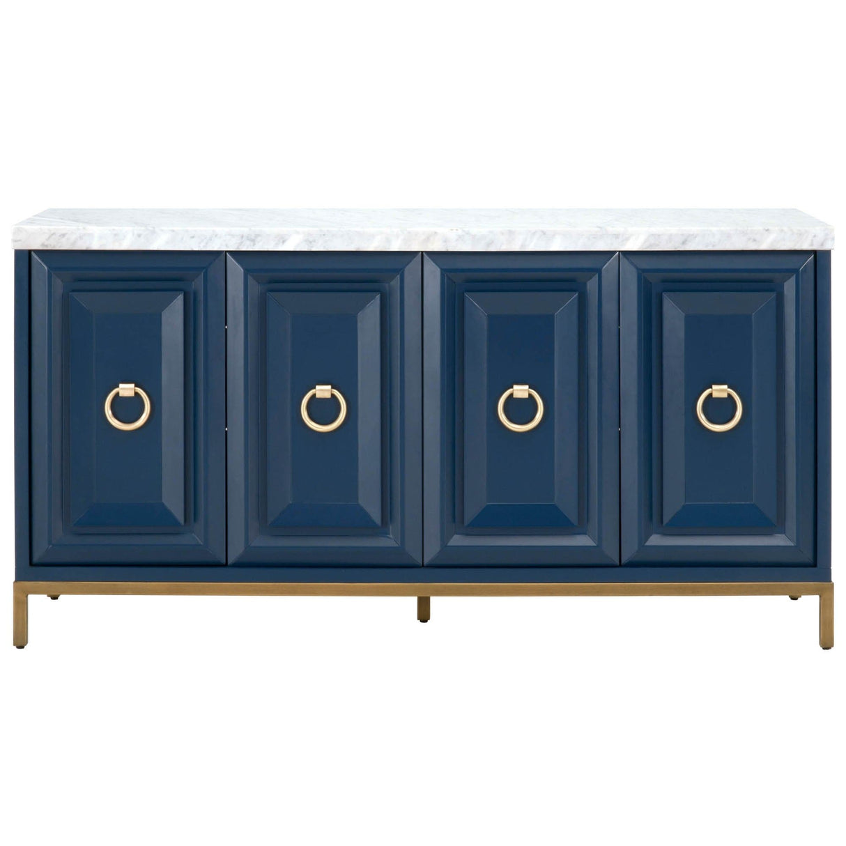 BLU Azure Carrera Media Sideboard - Dove Grey Furniture orient-express-6087.NAV-BGLD/WHT