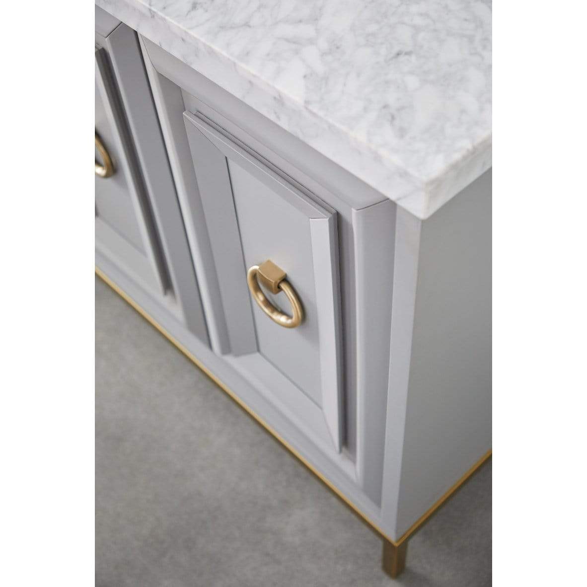 BLU Azure Carrera Media Sideboard Furniture orient-express-6087.DGR-BGLD/WHT 00842279114497