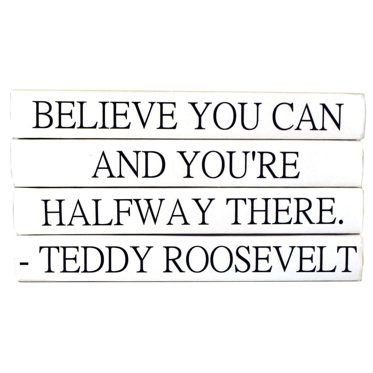 BLU BOOKS - Quotations Series: Teddy Roosevelt / "Believe You Can And You're Halfway There" Decor e-lawrence-QUOTES-04-TEDDY