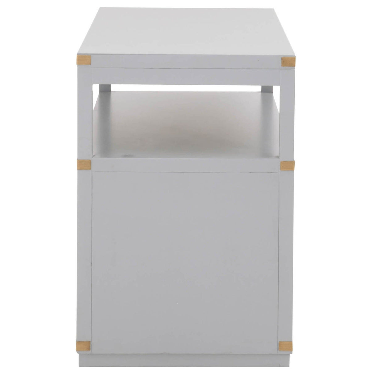 BLU Home Bradley 2-Drawer Nightstand Furniture orient-express-6131.DGR/BGLD 00842279114442