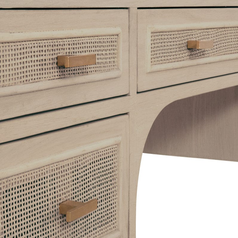 BLU Home Cane Desk Furniture orient-express-8090.SGRY-OAK/CN