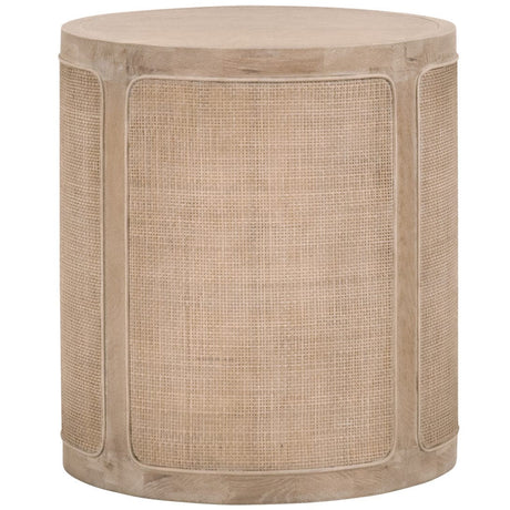 BLU Home Cane End Table Furniture orient-express-8092.SGRY-OAK/CN