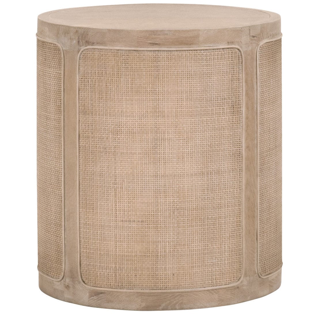 BLU Home Cane End Table Furniture orient-express-8092.SGRY-OAK/CN