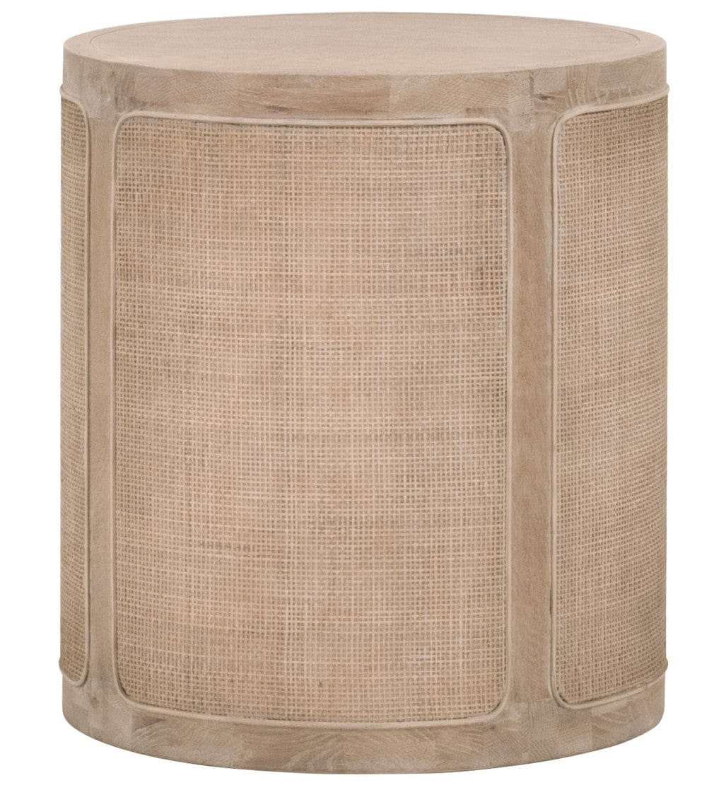 BLU Home Cane End Table Furniture orient-express-8092.SGRY-OAK/CN