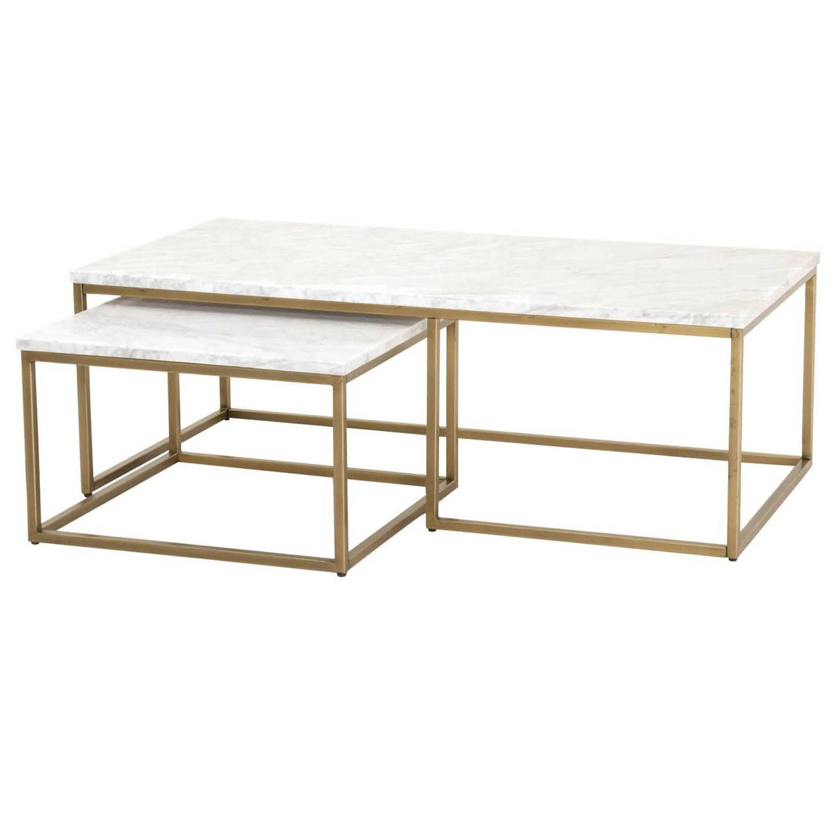 BLU Home Carrera Nesting Coffee Table - Gold Furniture orient-express-6100.BGLD/WHT 00842279102555