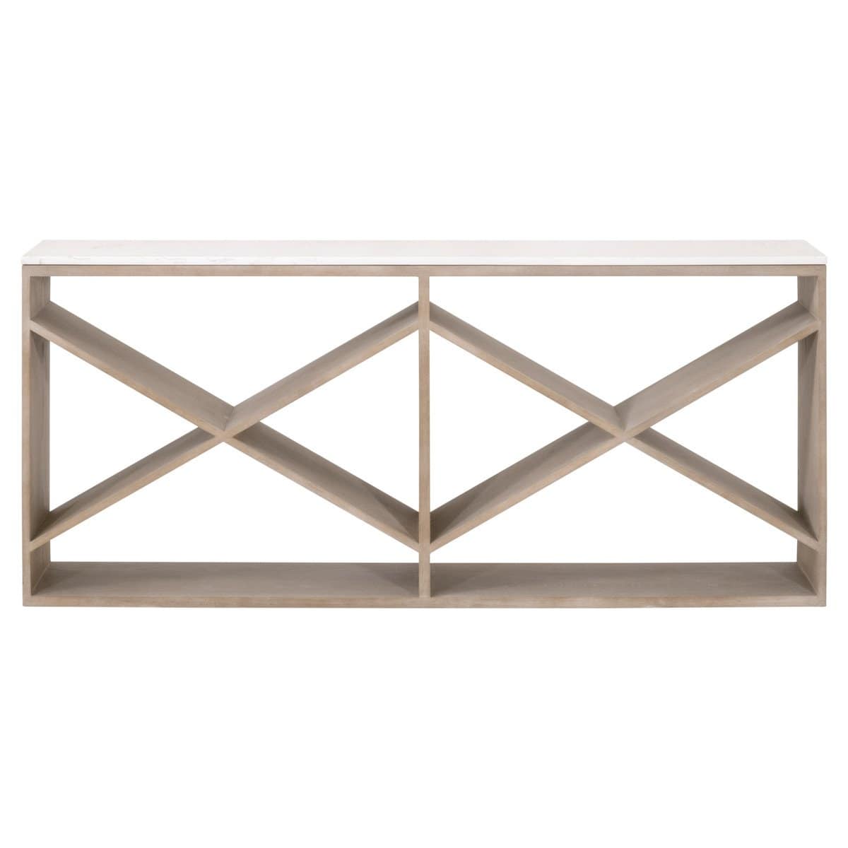 BLU Home Cellat Console Table Tables orient-express-8080.SGRY-OAK/WHTQ