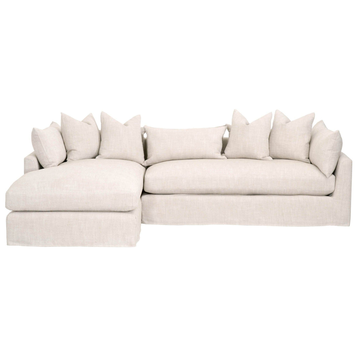 BLU Home Haven 110" Lounge Slipcover Sofa-Left Facing Furniture orient-express-6606-LF.BISQ