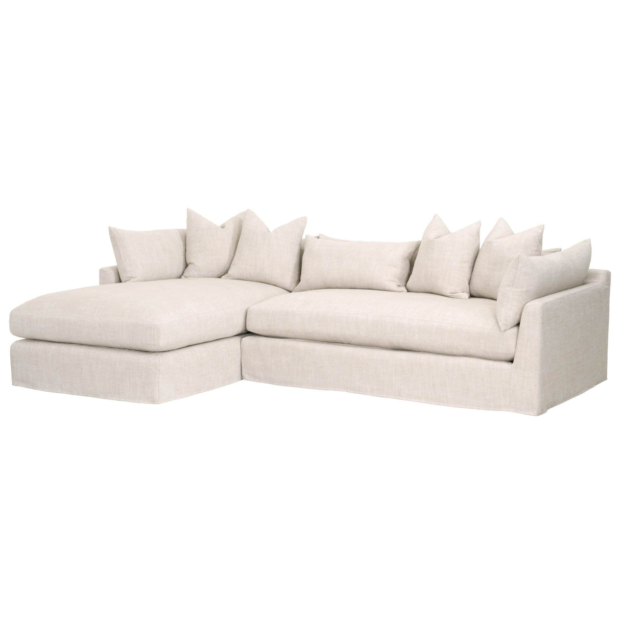 BLU Home Haven 110" Lounge Slipcover Sofa-Left Facing Furniture orient-express-6606-LF.BISQ