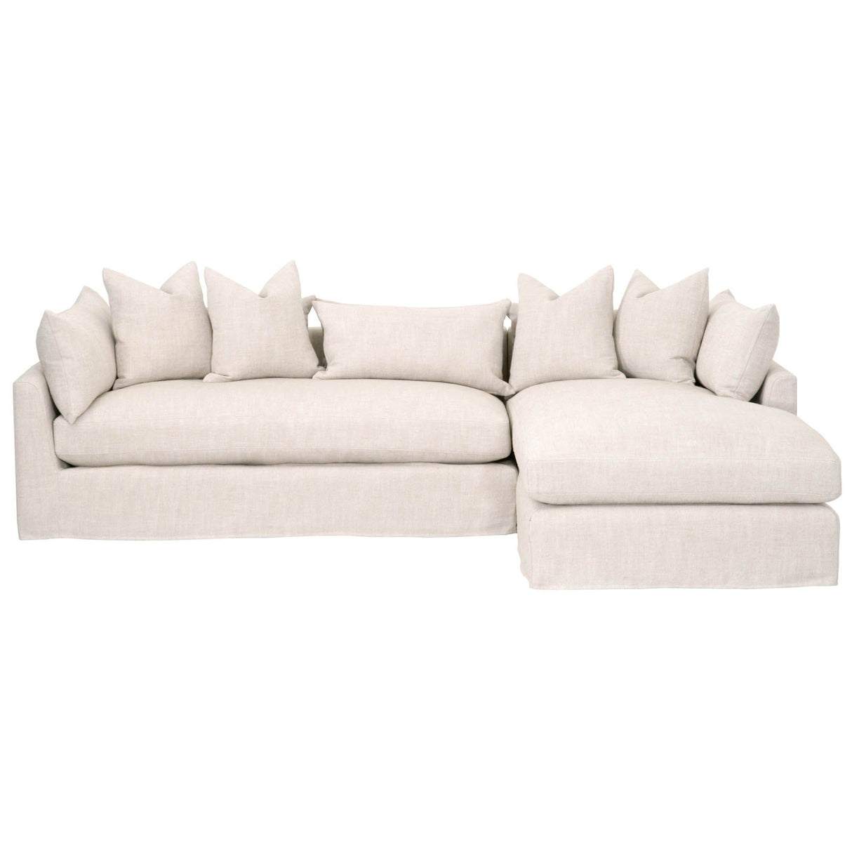 BLU Home Haven 110" Lounge Slipcover Sofa-Left Facing Furniture orient-express-6606-LF.BISQ