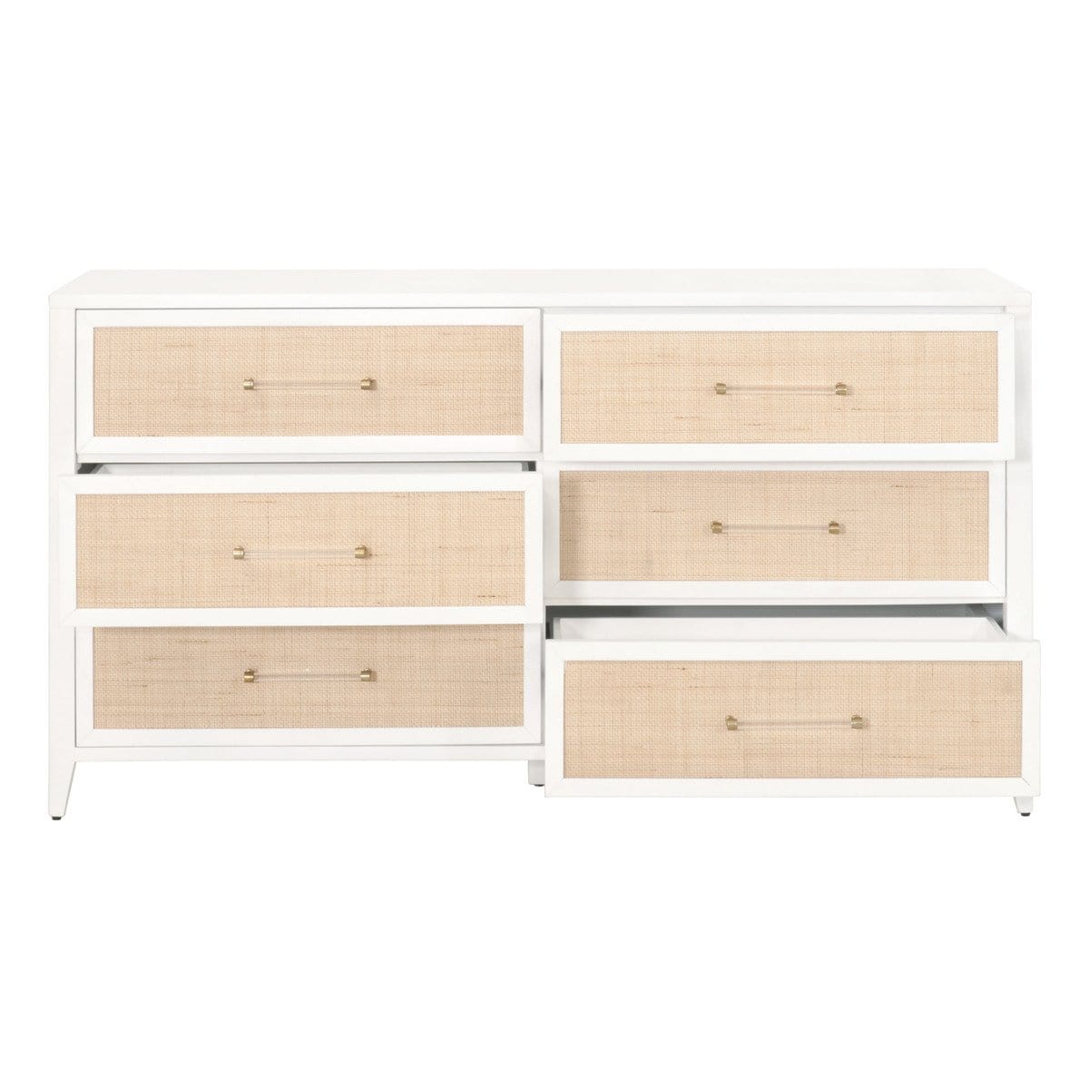 BLU Home Holland 6-Drawer Double Dresser Furniture orient-express-6148.WHT/NAT