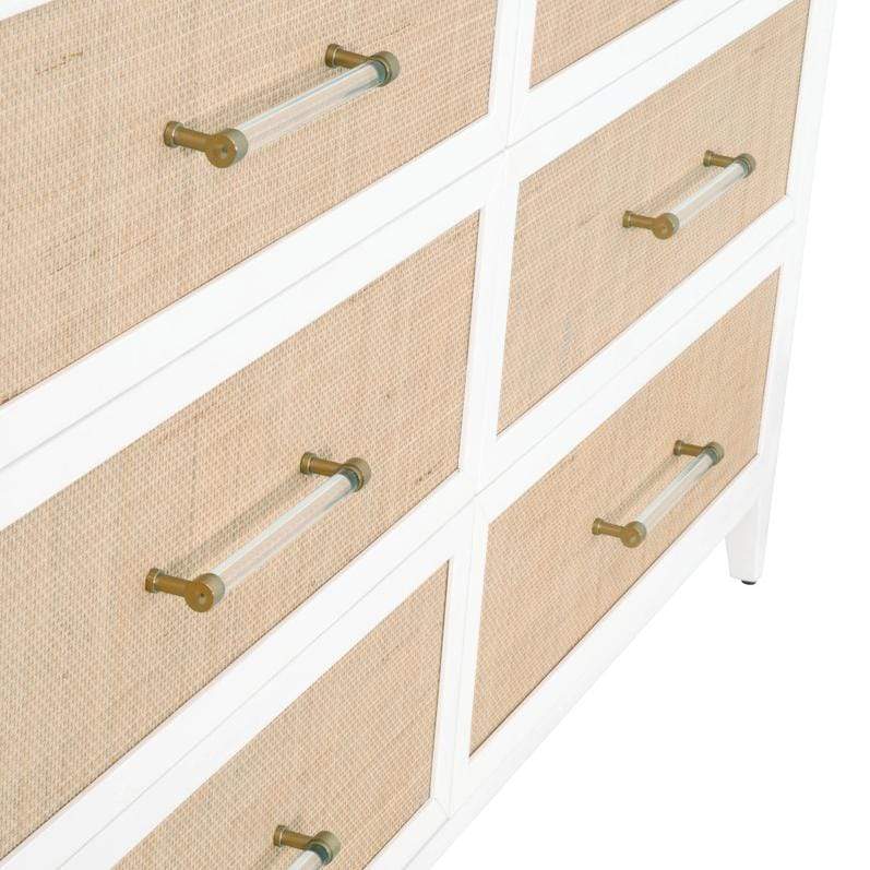 BLU Home Holland 6-Drawer Double Dresser Furniture orient-express-6148.WHT/NAT