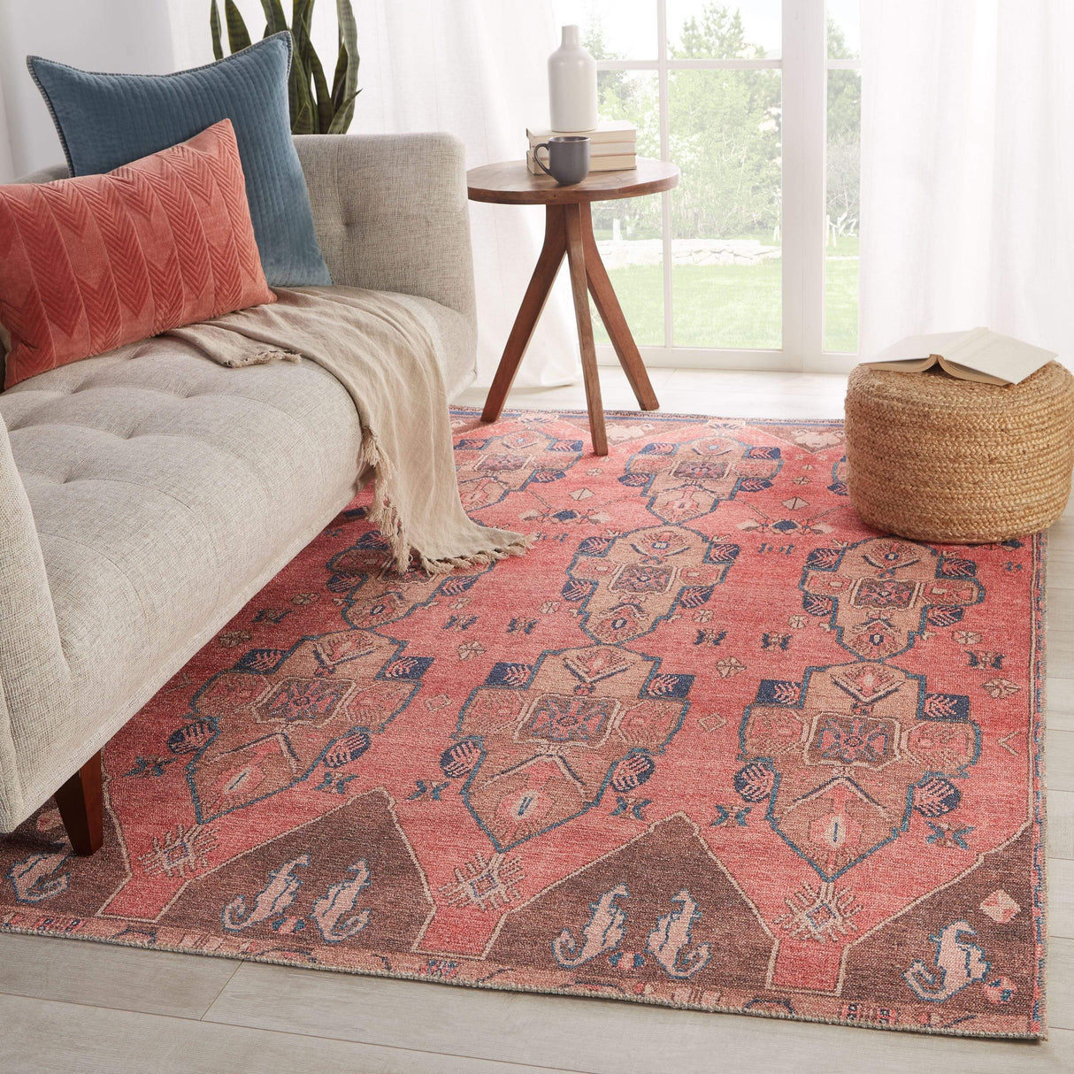 BLU Home Kairos Rug - Medallion Pink/Blue Rugs