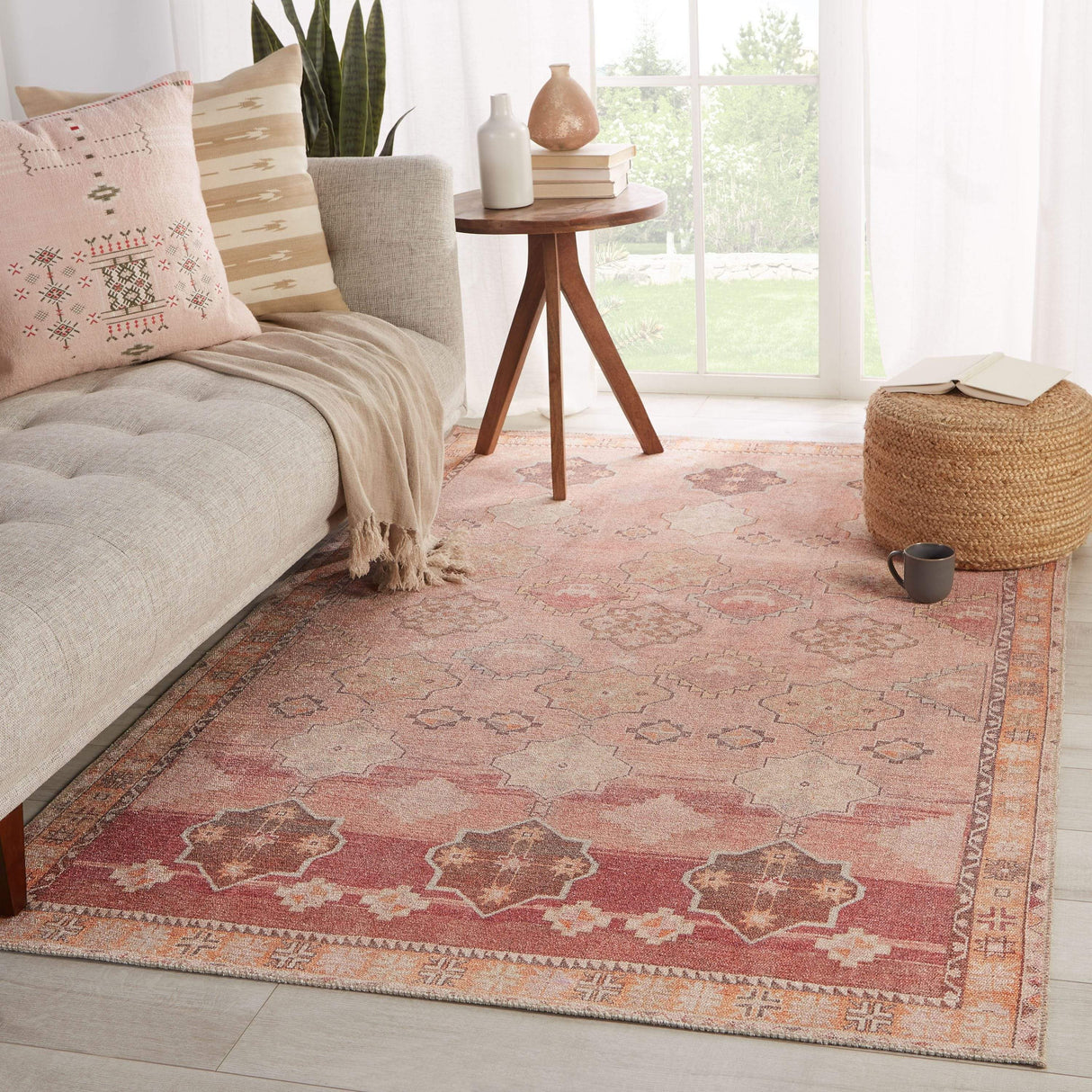 BLU Home Kairos Rug - Medallion Pink/Orange Rugs
