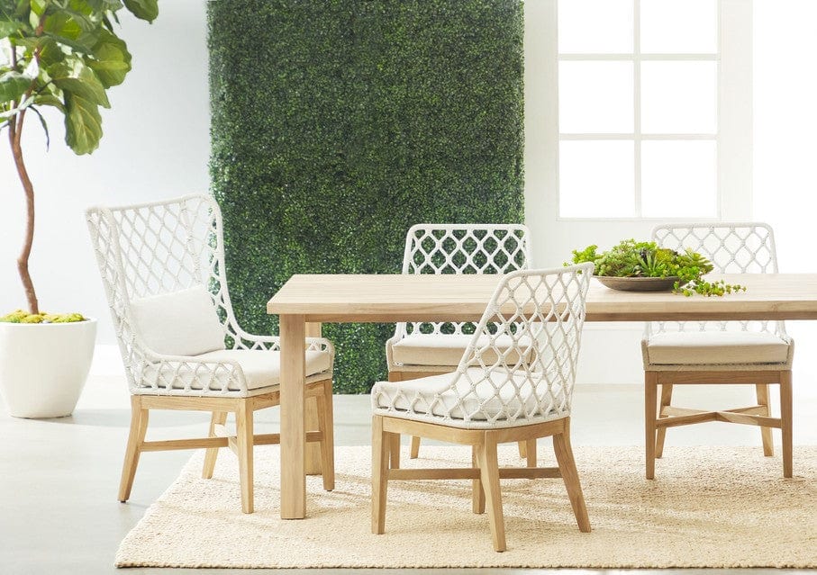 BLU Home Lattis Outdoor Wing Chair Furniture orient-express-6804.WHT/WHT/GT