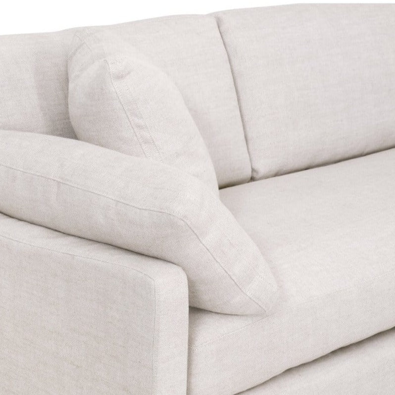 BLU Home Lena Modular Slope Arm Slipcover 2-Seat Left Arm Sofa Sofas orient-express-6603-2S1LA.BISQ