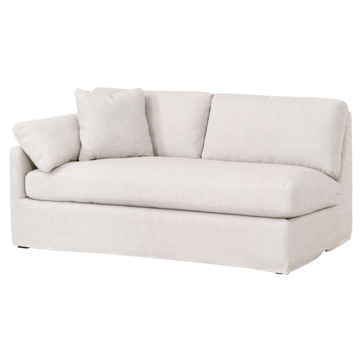 BLU Home Lena Modular Slope Arm Slipcover 2-Seat Left Arm Sofa Sofas orient-express-6603-2S1LA.BISQ